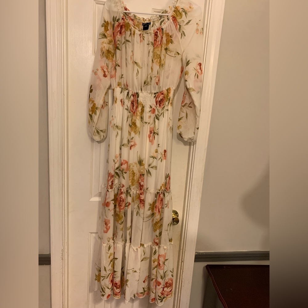 White Floral Maxi dress